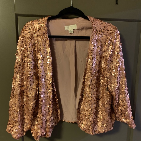 rose gold sequin jacket